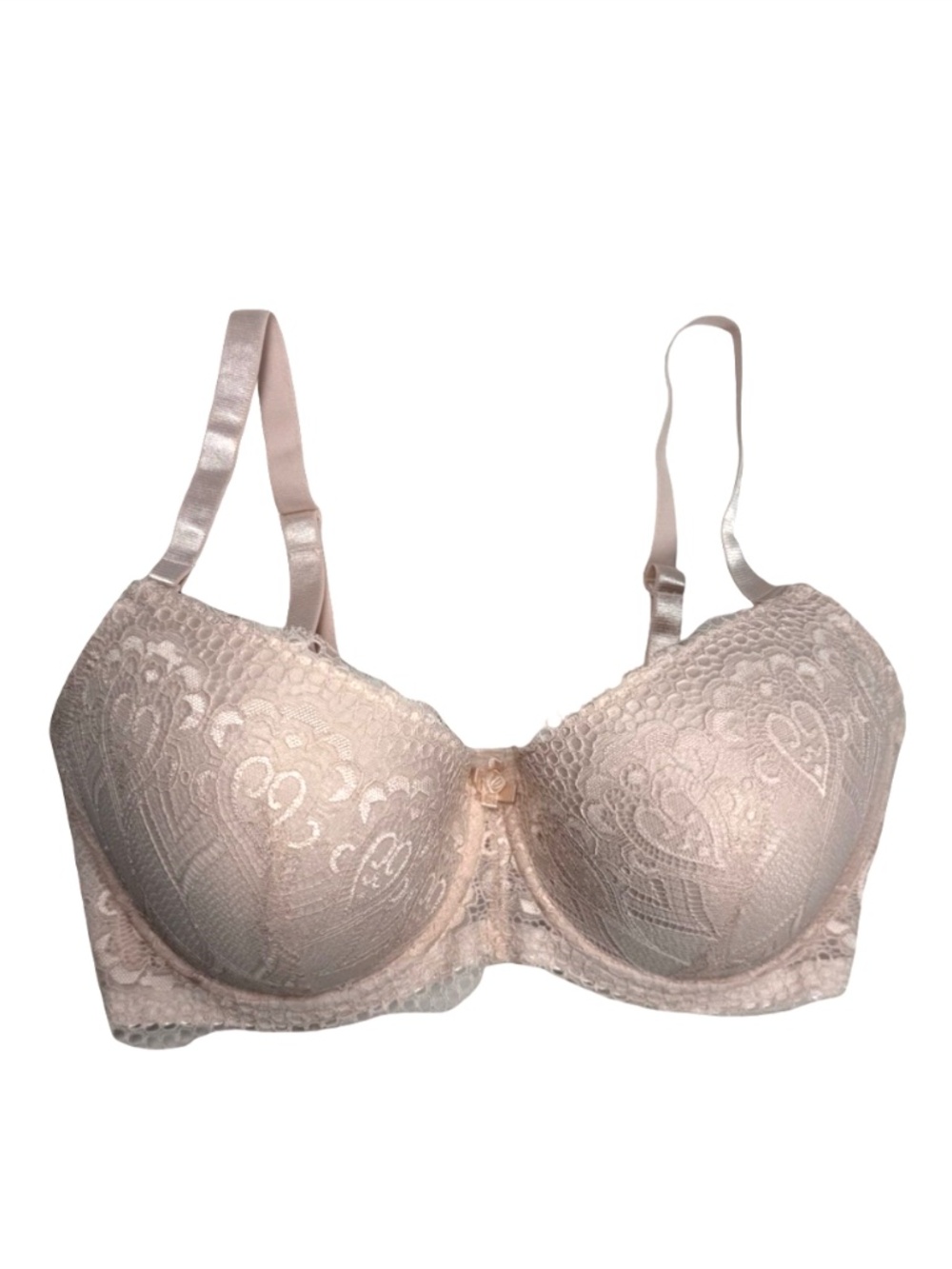 Rene Rofe 38DD Blush Floral Lace Demi Bra Convertible Underwire New Without Tags